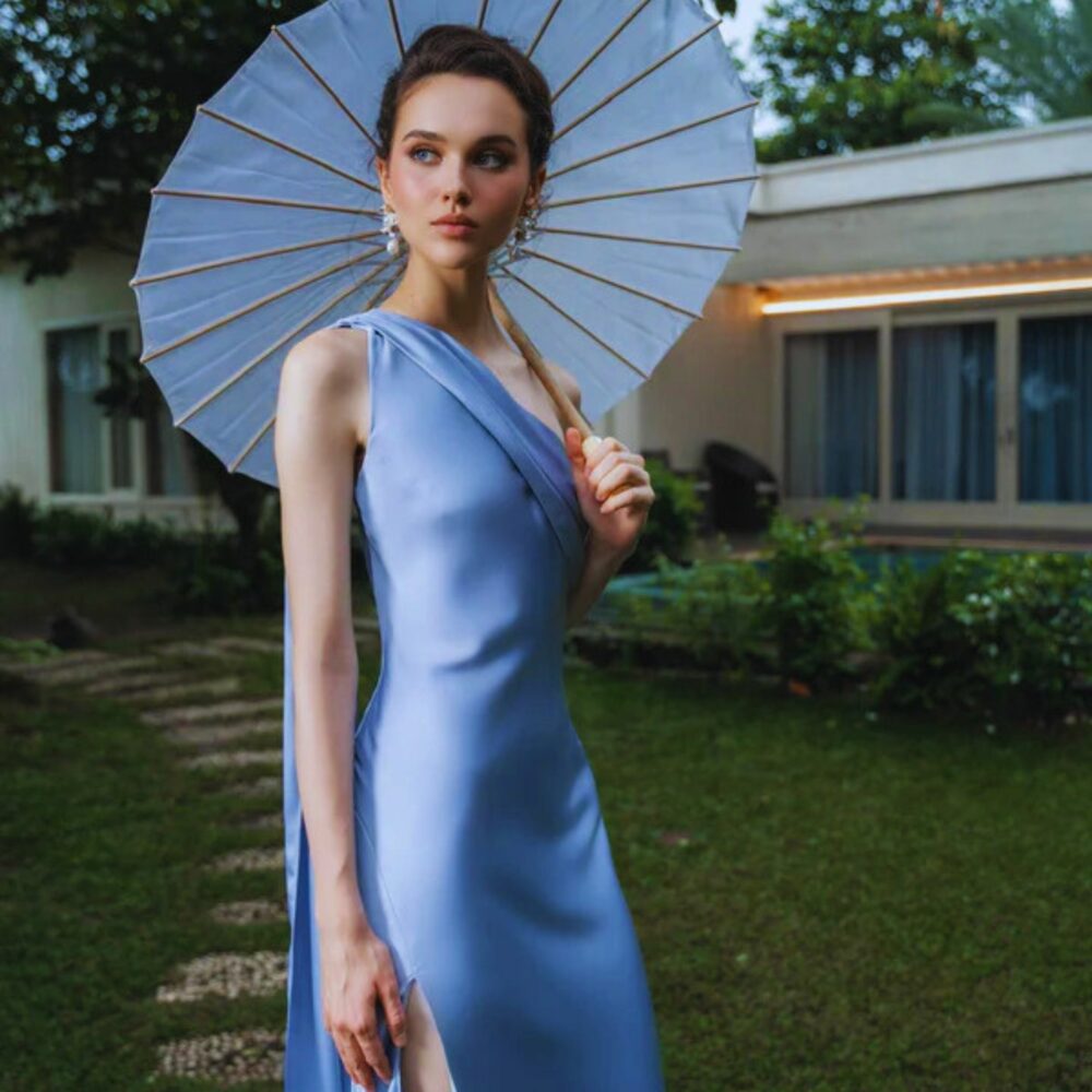 Celestial Bloom Backless Dress
